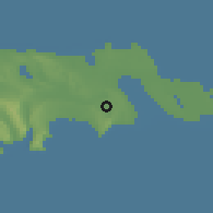 Shaded relief of the 53 km around Bülbülə, drawn from the GMTED2010 grid