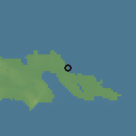 Shaded relief of the 53 km around Buzovna, drawn from the GMTED2010 grid