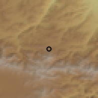 Shaded relief of the 53 km around Daşkəsən, drawn from the GMTED2010 grid