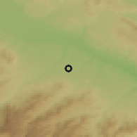 Shaded relief of the 53 km around Ağstafa, drawn from the GMTED2010 grid