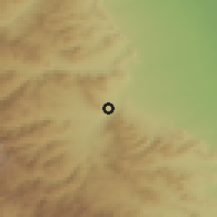Shaded relief of the 53 km around Əsgəran, drawn from the GMTED2010 grid