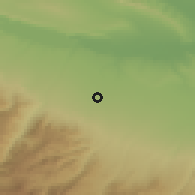 Shaded relief of the 53 km around Alabaşlı, drawn from the GMTED2010 grid