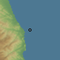 Shaded relief of the 54 km around Gərmətük, drawn from the GMTED2010 grid