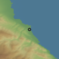Shaded relief of the 53 km around Gilgilçay, drawn from the GMTED2010 grid