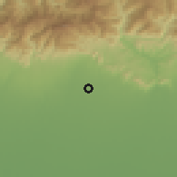 Shaded relief of the 57 km around Damak, drawn from the GMTED2010 grid