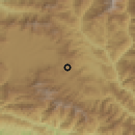 Shaded relief of the 57 km around Banepa, drawn from the GMTED2010 grid