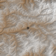 Shaded relief of the 56 km around Jumla, drawn from the GMTED2010 grid