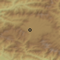 Shaded relief of the 57 km around Kirtipur, drawn from the GMTED2010 grid