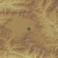 Shaded relief of the 57 km around Bhaktapur, drawn from the GMTED2010 grid