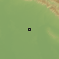 Shaded relief of the 57 km around Nepālgānj, drawn from the GMTED2010 grid