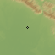 Shaded relief of the 57 km around Tikapur, drawn from the GMTED2010 grid