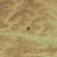 Shaded relief of the 57 km around Waling, drawn from the GMTED2010 grid