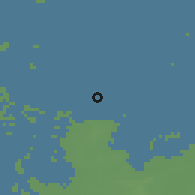 Shaded relief of the 49 km around Almere, drawn from the GMTED2010 grid