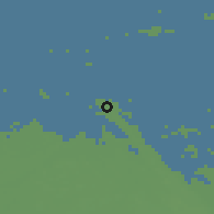 Shaded relief of the 48 km around Groningen, drawn from the GMTED2010 grid