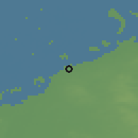 Shaded relief of the 49 km around Harderwijk, drawn from the GMTED2010 grid