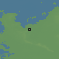 Shaded relief of the 49 km around Amersfoort, drawn from the GMTED2010 grid