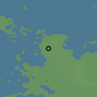Shaded relief of the 49 km around Hilversum, drawn from the GMTED2010 grid