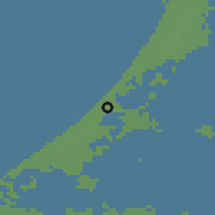 Shaded relief of the 49 km around Katwijk, drawn from the GMTED2010 grid