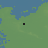Shaded relief of the 49 km around Leusden, drawn from the GMTED2010 grid