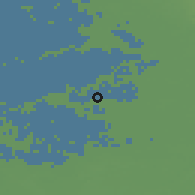 Shaded relief of the 49 km around Lingewaal, drawn from the GMTED2010 grid