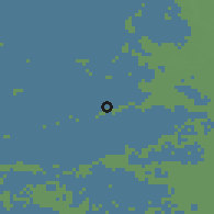 Shaded relief of the 49 km around Lopik, drawn from the GMTED2010 grid