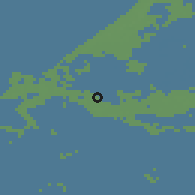 Shaded relief of the 49 km around Maassluis, drawn from the GMTED2010 grid