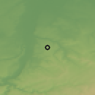 Shaded relief of the 49 km around Margraten, drawn from the GMTED2010 grid