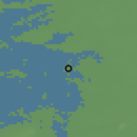 Shaded relief of the 48 km around Meppel, drawn from the GMTED2010 grid