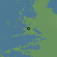 Shaded relief of the 49 km around Nieuwegein, drawn from the GMTED2010 grid