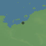 Shaded relief of the 49 km around Nijkerk, drawn from the GMTED2010 grid