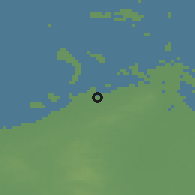 Shaded relief of the 49 km around Oldebroek, drawn from the GMTED2010 grid