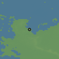 Shaded relief of the 49 km around Baarn, drawn from the GMTED2010 grid