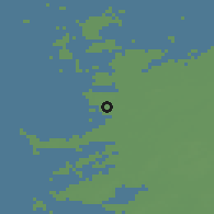 Shaded relief of the 48 km around Opsterland, drawn from the GMTED2010 grid