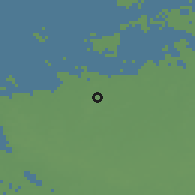 Shaded relief of the 49 km around Rucphen, drawn from the GMTED2010 grid
