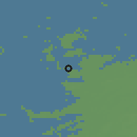 Shaded relief of the 48 km around Smallingerland, drawn from the GMTED2010 grid
