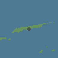 Shaded relief of the 48 km around Terschelling, drawn from the GMTED2010 grid