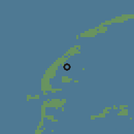 Shaded relief of the 48 km around Texel, drawn from the GMTED2010 grid