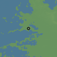 Shaded relief of the 49 km around Vianen, drawn from the GMTED2010 grid
