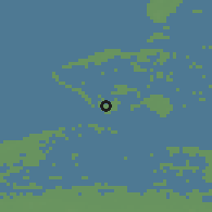 Shaded relief of the 49 km around Vlissingen, drawn from the GMTED2010 grid