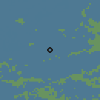 Shaded relief of the 49 km around Vlist, drawn from the GMTED2010 grid