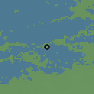 Shaded relief of the 49 km around Werkendam, drawn from the GMTED2010 grid