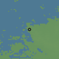 Shaded relief of the 49 km around Bergen op Zoom, drawn from the GMTED2010 grid