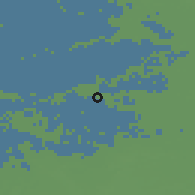 Shaded relief of the 49 km around Woudrichem, drawn from the GMTED2010 grid