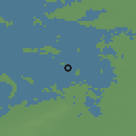 Shaded relief of the 49 km around Zwartewaterland, drawn from the GMTED2010 grid