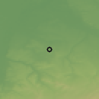 Shaded relief of the 49 km around Brunssum, drawn from the GMTED2010 grid