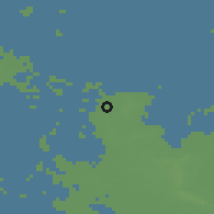 Shaded relief of the 49 km around Bussum, drawn from the GMTED2010 grid
