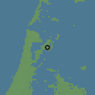 Shaded relief of the 48 km around Alkmaar, drawn from the GMTED2010 grid