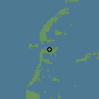 Shaded relief of the 48 km around Den Helder, drawn from the GMTED2010 grid