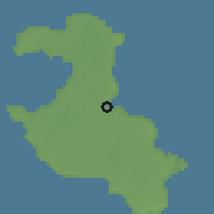 Shaded relief of the 58 km around Wé, drawn from the GMTED2010 grid