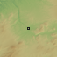 Shaded relief of the 54 km around Mangakino, drawn from the GMTED2010 grid